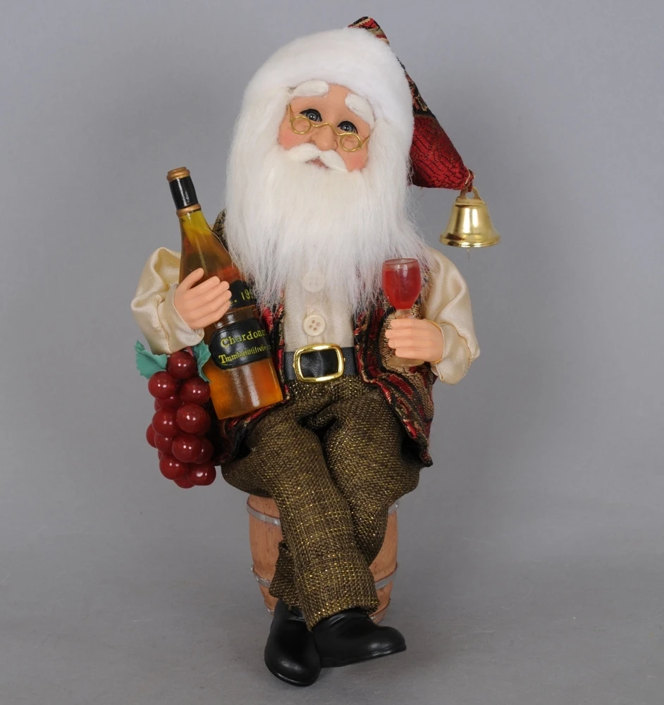 Karen Didion Santa - 12in - Wine Santa 1 Karen Didion Santa - 12in - Wine Santa
