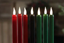 Flameless Kwanzaa Candles - Set Of 7 Tapers (Battery Operated) -Christmas Decoration Discount kwanzaa tops