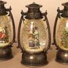 Lighted Water Lantern Snow Globe - Bronze - Carolers