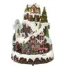 Lit Christmas Mountian Village Table Decor - Muscial - Battery LED - 17in