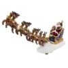 Lit Santa With Sleigh Table Decor - Battery-Operated LED - 11in