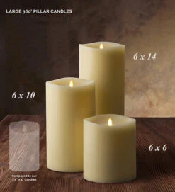 Luminara Large 360 Degree 6 X 6 Inch Flameless Pillar Candle