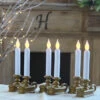 HOLIDAY DEAL Discount 6 Pack Battery Operated Window Sil Candle Antique Gold - Flicker And Steady On
