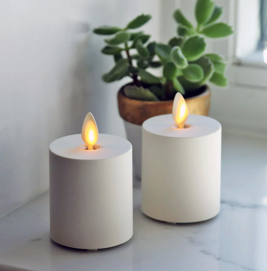 Moving Flame Votive Candles 2 X 3 Inch (Set Of 2) 1 Moving Flame Votive Candles 2 X 3 Inch (Set Of 2)