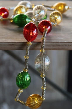 Battery Operated Multi Color Mercury Glass Twinkling LED Light Strand -Christmas Decoration Discount multi color mercury lights detail