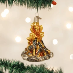 Old World Christmas Glass Ornament - Camp Fire