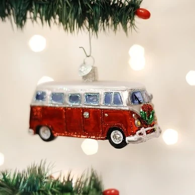 Old World Christmas Glass Ornament - Camper Van 1 Old World Christmas Glass Ornament - Camper Van