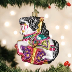 Old World Christmas Glass Ornament - Carousel Horse