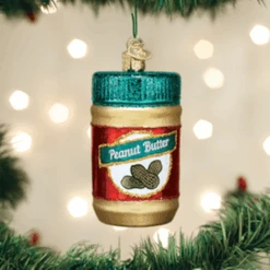 Old World Christmas Glass Ornament - Jar Of Peanut Butter