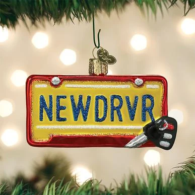 Old World Christmas Glass Ornament - New Driver 1 Old World Christmas Glass Ornament - New Driver