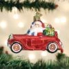 Old World Christmas Glass Ornament - Santa In Antique Car