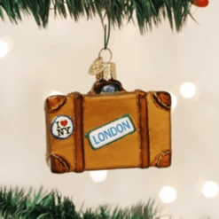 Old World Christmas Glass Ornament - Suitcase