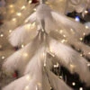 4 Foot Lighted Down Sweep White LED Tree - 190 Warm White Lights - NEW 2023