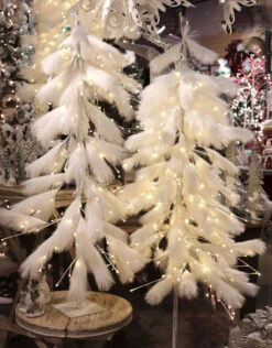 4 Foot Lighted Down Sweep White LED Tree - 190 Warm White Lights - NEW 2023 -Christmas Decoration Discount pampas grass tree 4 and 6 1
