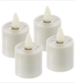 Set Of 4 Luminara Moving Flame Tealights - Remote Ready