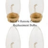Remote Controlled Window Candle LED Dual Sided Bulbs Set - 4