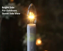 Ultra Bright Adjustable LED Cordless Window Candle Dual Sided Bulb - Timer - Brass Finish 11 Ultra Bright Adjustable LED Cordless Window Candle Dual Sided Bulb - Timer - Brass Finish -Christmas Decoration Discount streetside view