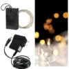 60 Bright White LED String Lights Dual Powered - 20 Feet With Timer