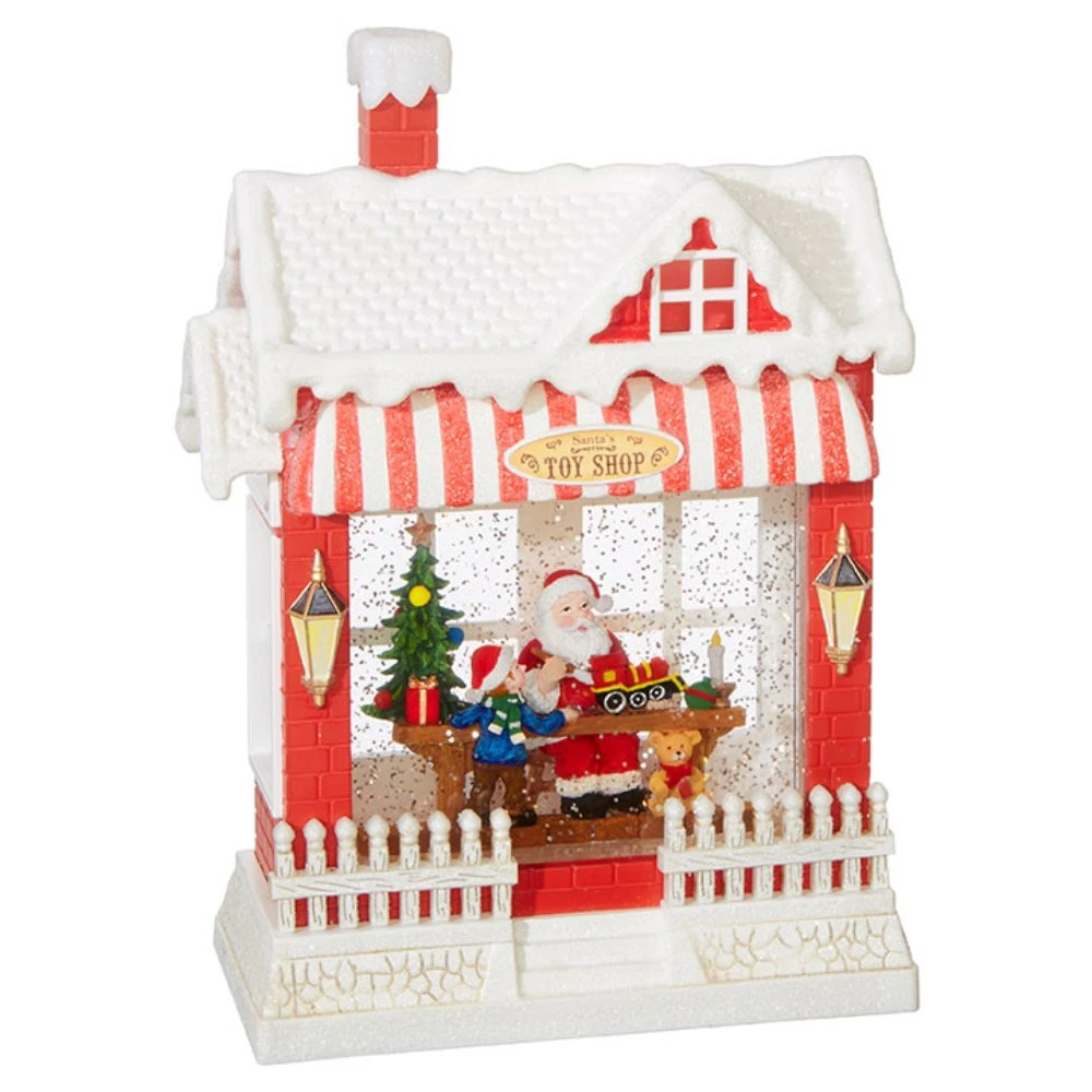 Water Lantern - Santa With Toy Shop - Battery Operated - 10in 1 Water Lantern - Santa With Toy Shop - Battery Operated - 10in