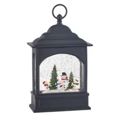 Water Lantern - Snowman Carolers - Battery Operated - 11in