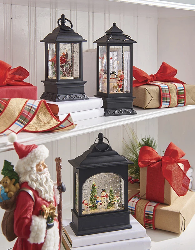 11 Inch Snowman Caroler Musical Lighted Water Lantern - Timer 2 11 Inch Snowman Caroler Musical Lighted Water Lantern - Timer - Image 2