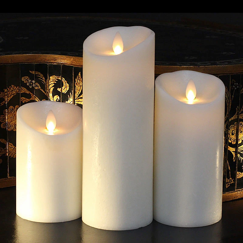 3 Inch Diameter White Moving Flame 6 Inch Candle - Remote Ready 2 3 Inch Diameter White Moving Flame 6 Inch Candle - Remote Ready - Image 2