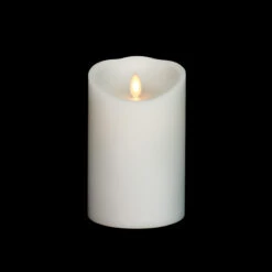 3 Inch Diameter White Moving Flame 4 Inch Candle - Remote Ready -Christmas Decoration Discount white 4 inch mf candle