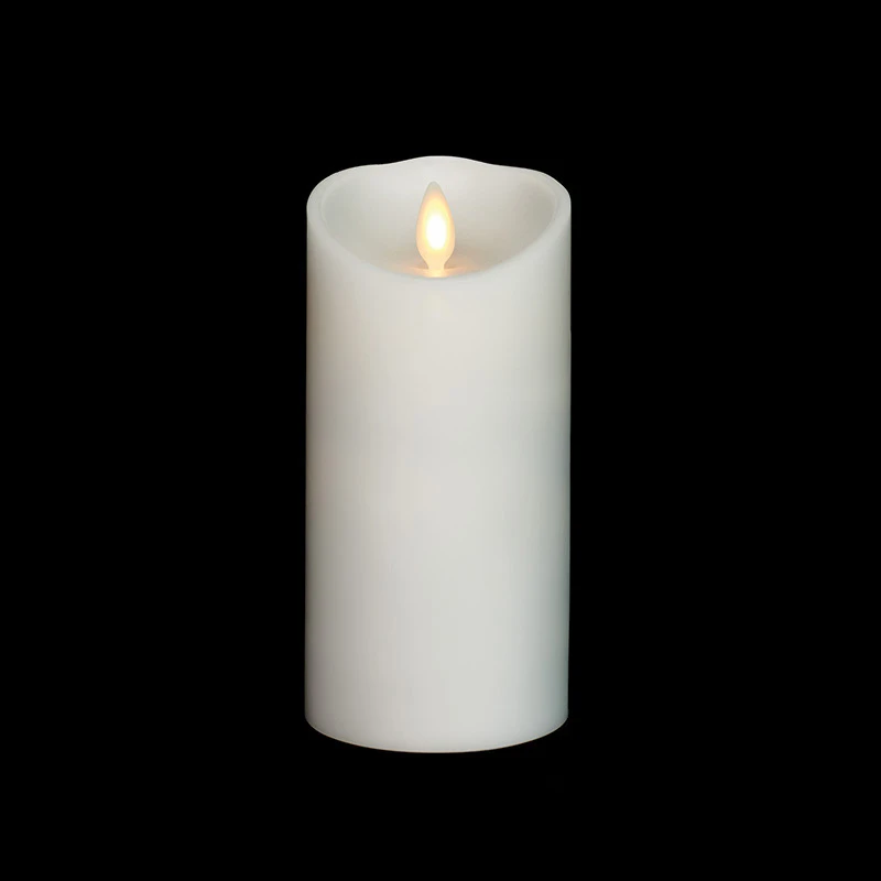 3 Inch Diameter White Moving Flame 6 Inch Candle - Remote Ready 3 3 Inch Diameter White Moving Flame 6 Inch Candle - Remote Ready - Image 3