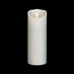 3 Inch Diameter White Moving Flame 8 Inch Candle - Remote Ready -Christmas Decoration Discount white 8 inch mf candle