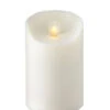 Moving Flame White Candle Battery Operated 3.5 X 5 - Timer - Remote Ready