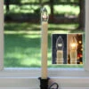 Traditional Flamelss Window Candle Bright Dual Sided Bulb - Matte Black Finish - Timer