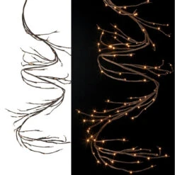 Electric Lighted Willow Garland - 96 Bulbs 5 Feet